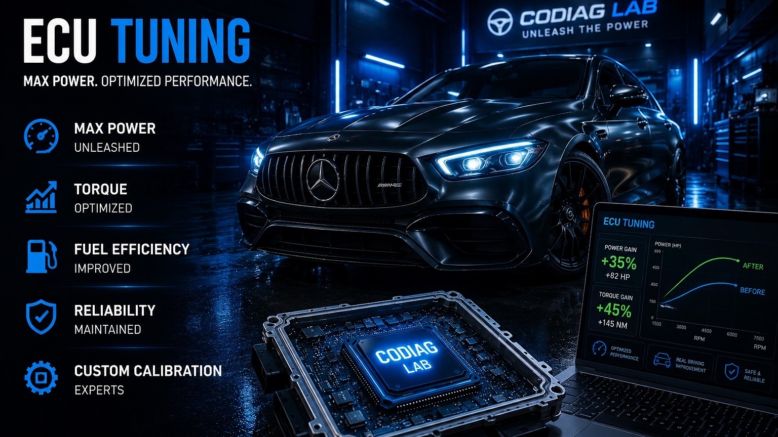 ECU tuning performance card