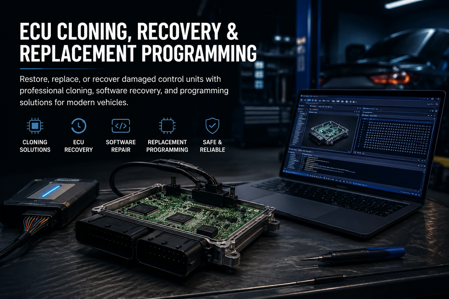 ECU cloning recovery and replacement programming hero