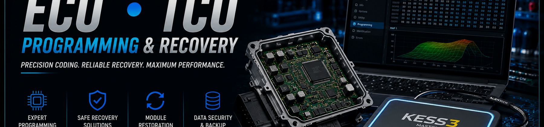 ECU TCU programming and recovery technical service card